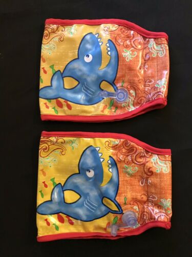 INTEX CHILDREN'S SWIM ARM BANDS 1 PAIR NEW Shark Design Inflatable 3-6 yr