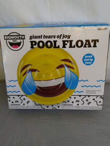Big Mouth pool float giant tears of joy.  5 feet wide inflatable pool float. NIB