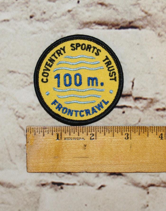 Coventry Sports Trust 100 Meter Front Crawl Swimming Patch Embroidered