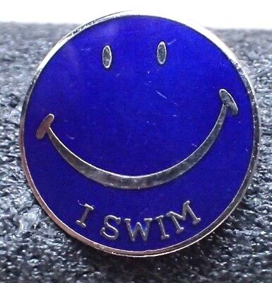 I Swim Happy Face Pin
