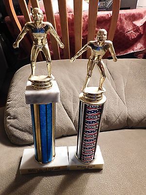 Swimming Trophies~Lot of 2 Men's/Boys Marble Base