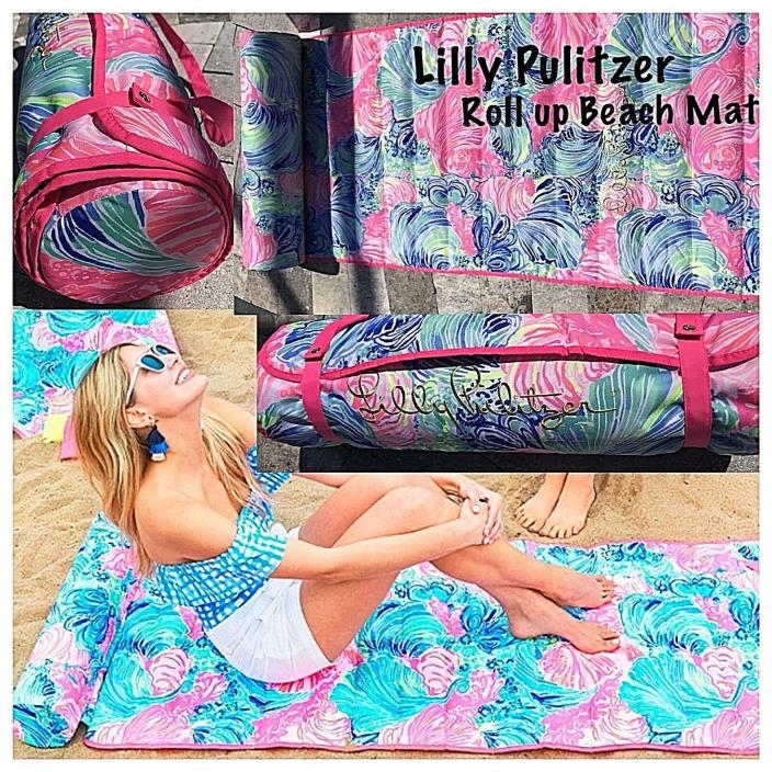 NWT NIB Lilly Pulitzer Splash Into Summer Beach Mat Roll Up in Orig Box