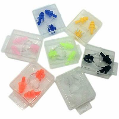 7 Sets Swimming Earplugs And Nose Clip Waterproof Silicone Gel & Protector