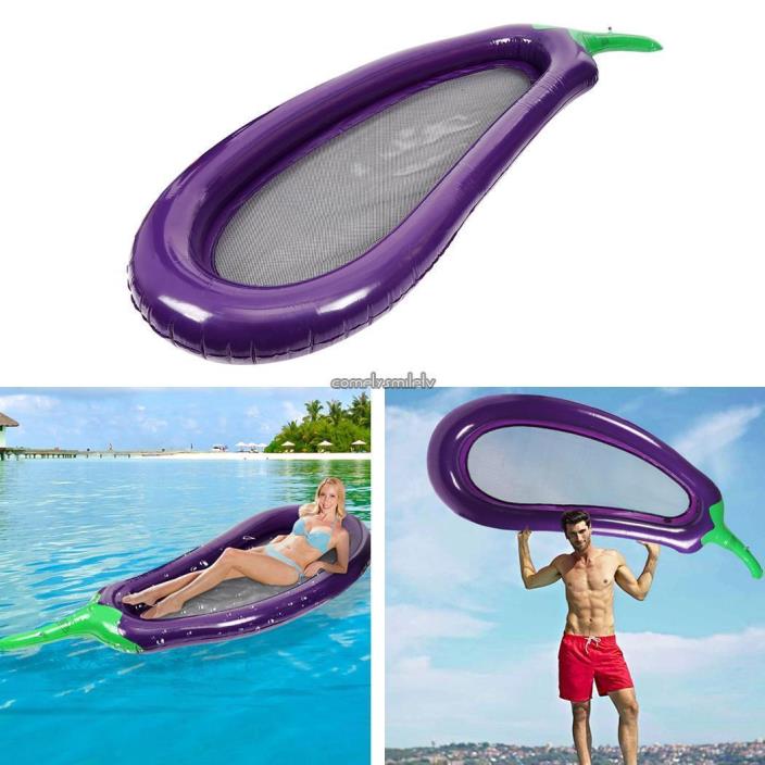 Inflatable Eggplant Pool Float Water Bed Inflatable Swimming Pool Raft  CLSV 01