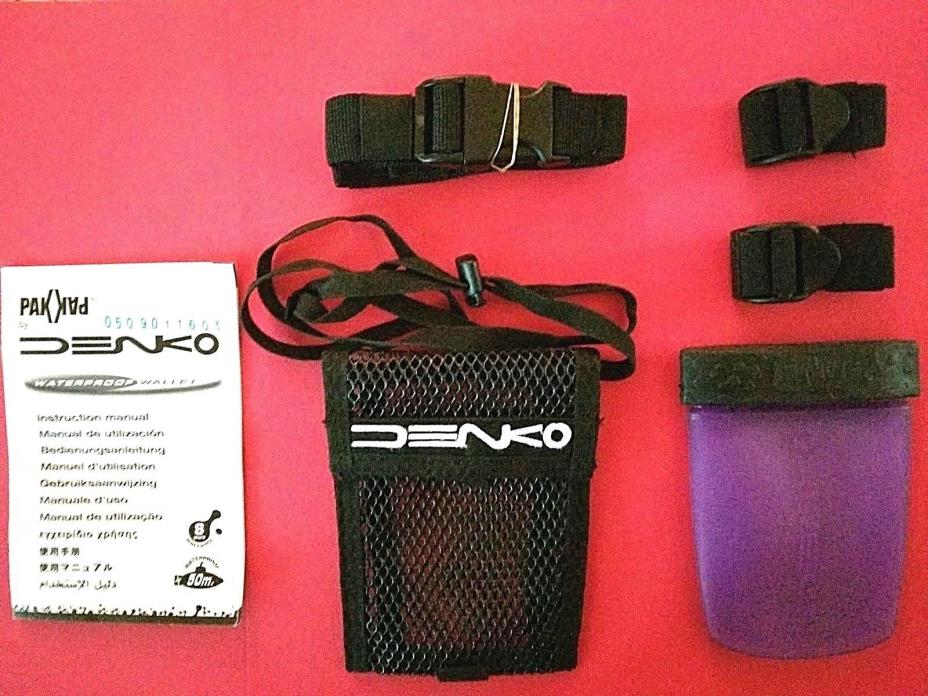 Denko PakPak Waterproof Sports Wallet Purple Pouch Excellent Condition