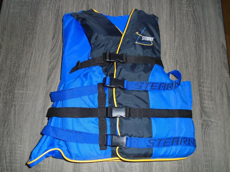 Stearns Type 3 Water Ski Vest Boating Flotation Aid Blue Nylon Adult Large / XL