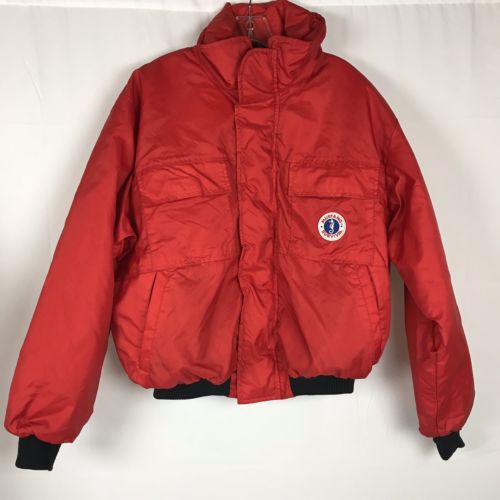 Mustang Survival Flotation Bomber Jacket  MJ6214 Size XL 46-50 IN Red