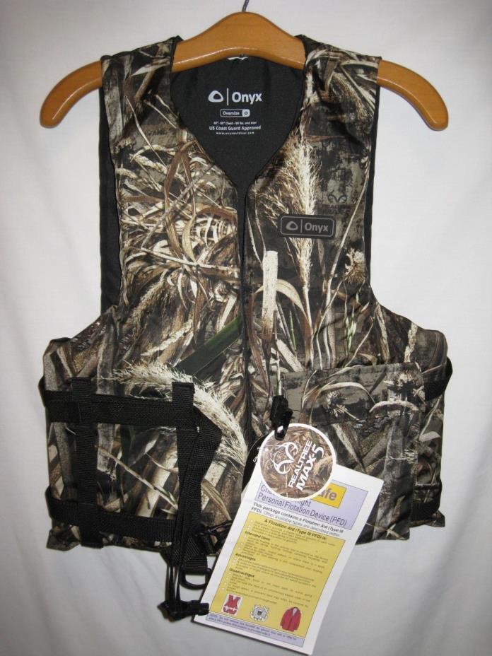 Absolute Outdoors Onyx Realtree Max-5 Camo Life Jacket Vest ADULT
