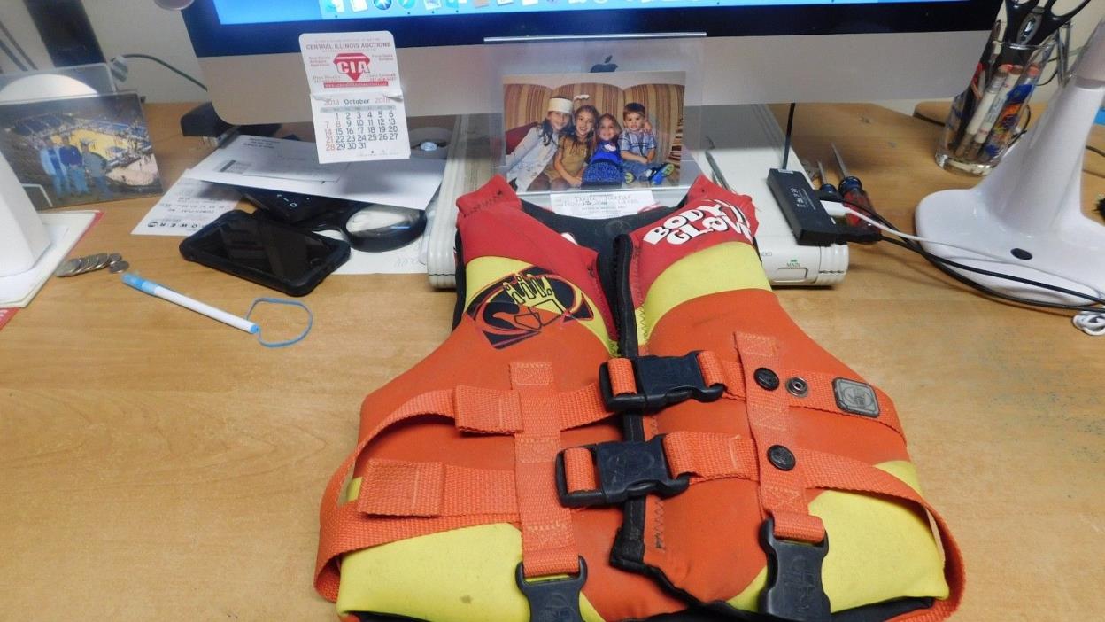 Body Glove Child's Life Jacket Vest 30- 50 Lbs EUC NICE