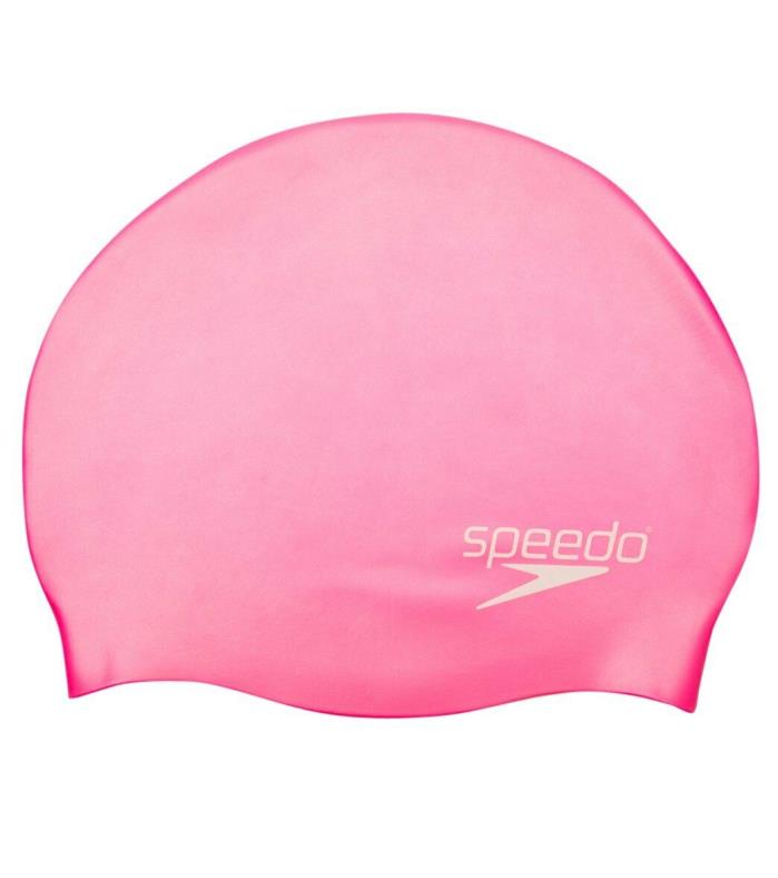 Speedo Juniors Solid Silicone Pink Swim Cap