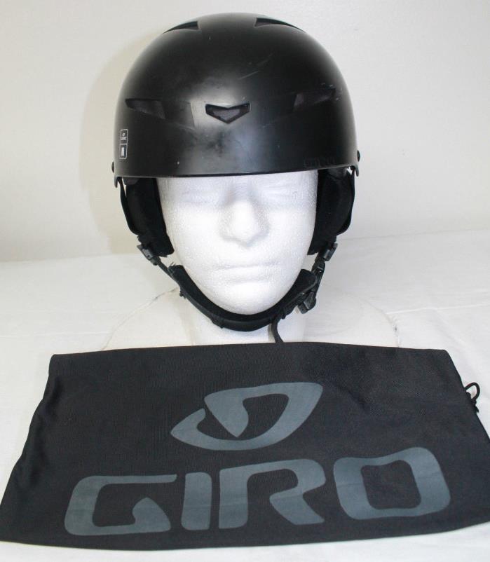 Giro Encore Ski Snowboard Helmet Adult Size M 55.5 - 57 cm Black and storage bag