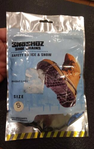 SnoShuz Shoe Chains Ice & Snow - Welded Links Small  M(5-6)  W(5-7)  New (1018)