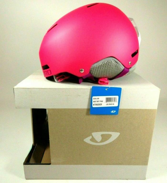 New GIRO Crue Youth X-Small Snow Sports Helmet Matte Bright Pink w box