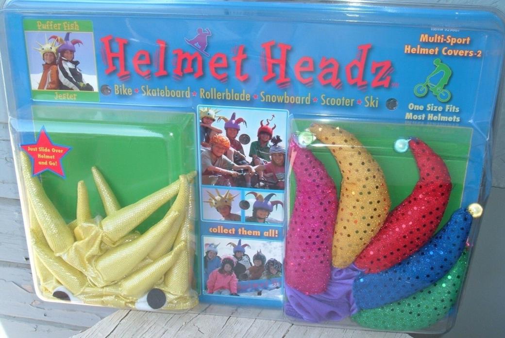 Helmet Headz Multi Sport Helmet Covers-Puffer Fish & Jester Bike Skate New