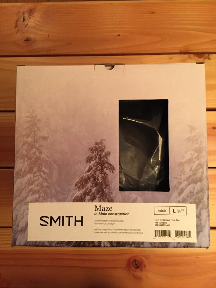 Smith Maze Snowboard/Ski Helmet / Size L / Matte Black/Noir