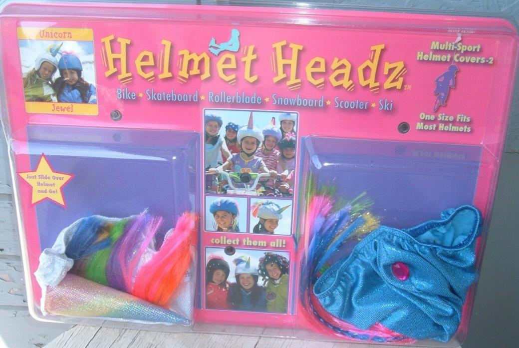 Helmet Headz Multi Sport Helmet Covers-Unicorn & Jewel Bike Skate New