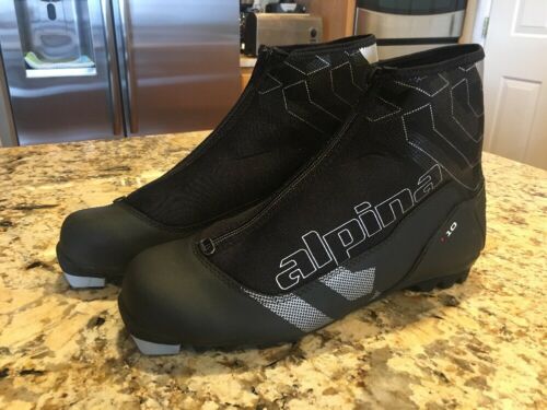 Alpina T10 Men's Cross Country Ski Boots Black Euro Size 46 EUC