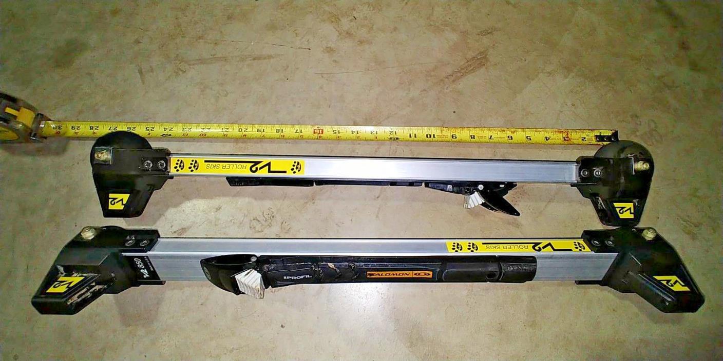 V2 850 ROLLER SKIS SALOMON PROFIL BINDINGS SKIING MOUNTAI TRAILS SCOUTING BLADE