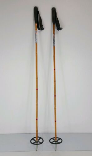 Vintage 47” 120cm Liljedahl TryLi Staven Bamboo XC Ski Poles Norway Rustic Cabin