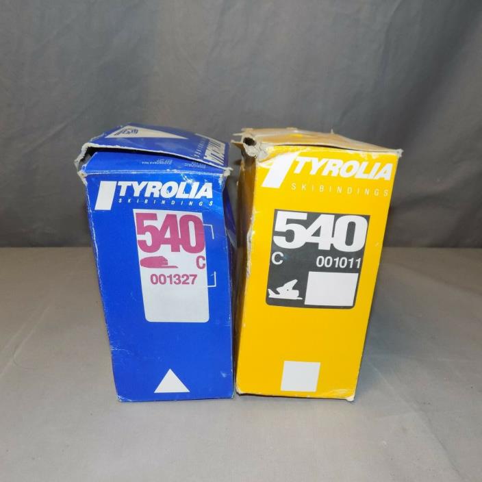 Tyrolia 540 C vintage ski bindings set new in box New Old Stock front  and back