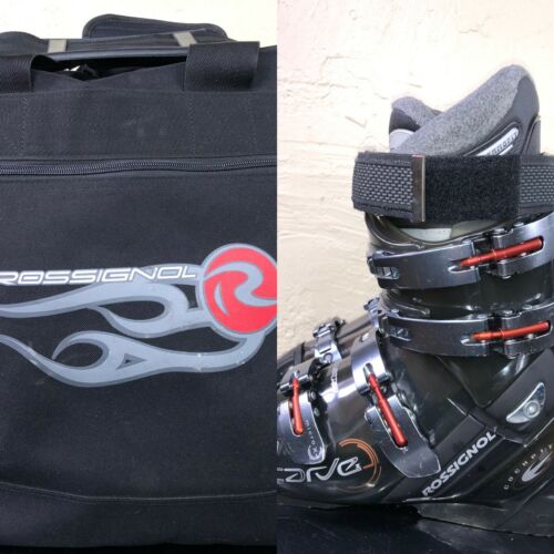 Rossignol Carve Cockpit Micro X Snow Ski Boots Black Sz 23.5  6-7 With Carry Bag