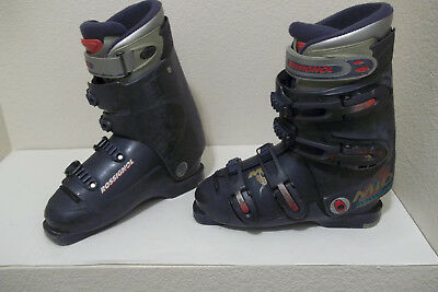 ROSSIGNOL MID M5 PLUS GRAY SKI BOOTS MONDO 26.5 (MENS 8.5) (WOMENS 9.5)