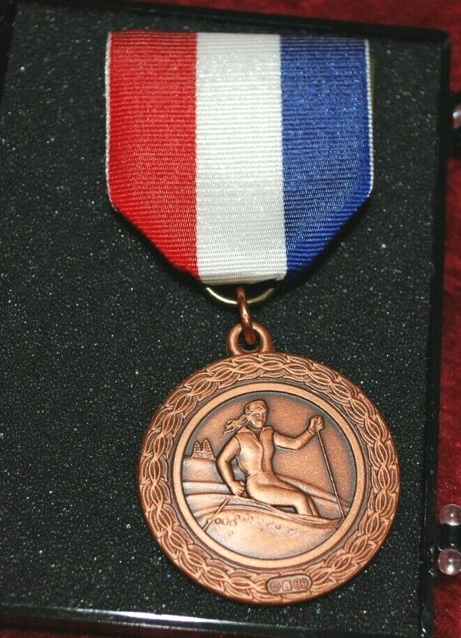 Downhill Skiing medal award blank unmarked