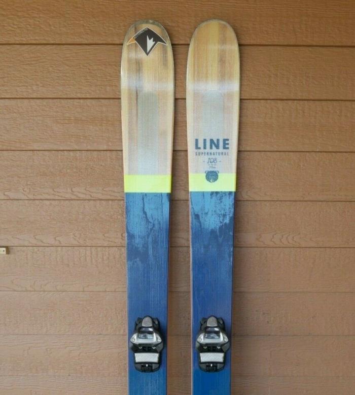 2017 Line Supernatural 108 172cm Men's Ski W/ Marker Griffon 13 Gray Bindings