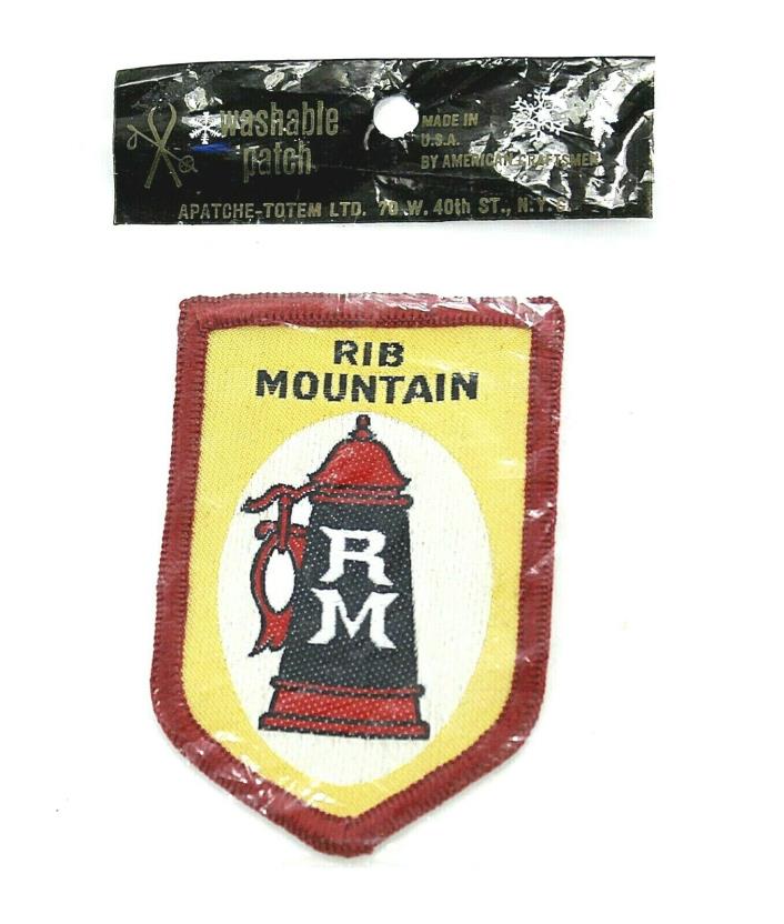 Retro Rib Mountain Beer Stein Ski Patch New in Unopened Bag Vintage Ski Area