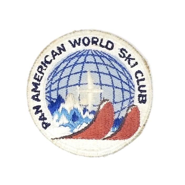 Vintage Pan American World Ski Club Ski Skiing Patch Resort Travel Souvenir