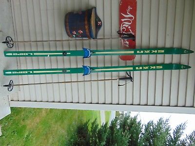 vintage   wooden skis 73 