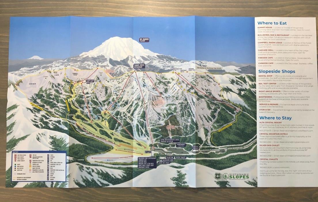 Crystal Mountain Ski Resort Trail Map Ski Runs Washington