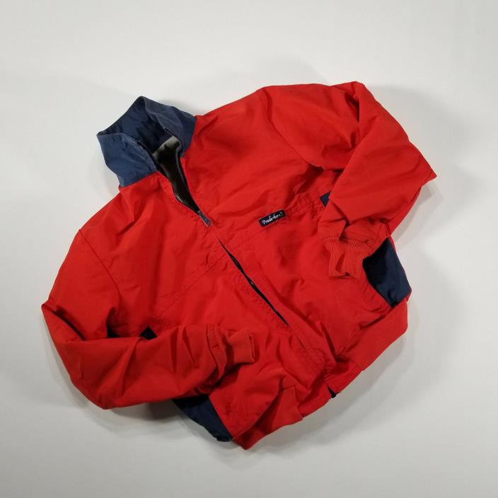 Vintage Powderhorn Mountaineering Red Blue Gray Reversible Jacket MEDIUM USA 80s