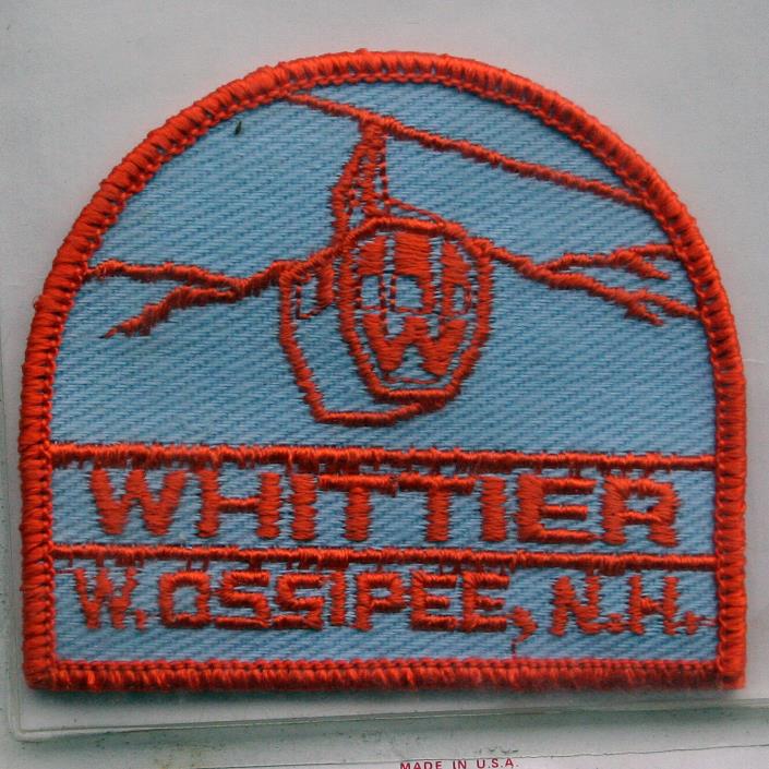 WHITTIER Vintage Ski Patch NEW HAMPSHIRE Lost Area NH Ossipee Skiing Travel NOS