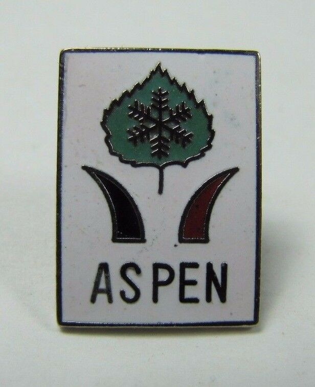 Vintage ASPEN Skiing Pin Pinback Jacket Hat Lapel Scarf *NOAG