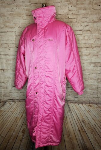 Ellesse Pink Vintage Bubble Gum Pink 80s Ski Parka Jacket Coat Sz 8 womens