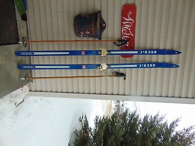 vintage   wooden skis  73 