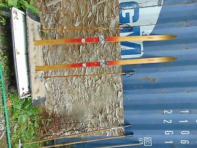 vintage   wooden skis  70 