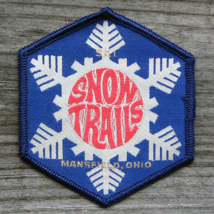 SNOW TRAILS 1960's Vintage Ski Patch Mansfield OHIO Skiing Travel