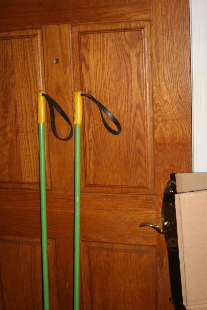 Vintage Ski Poles 54 inches 137 cm with straps