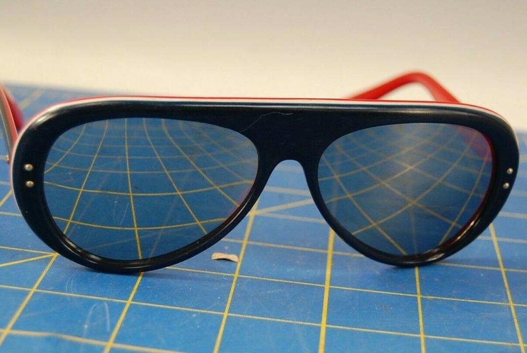 VTG 70's Red White Blue Mirror Ski Sunglasses Glasses Goggles Japan Free Ship