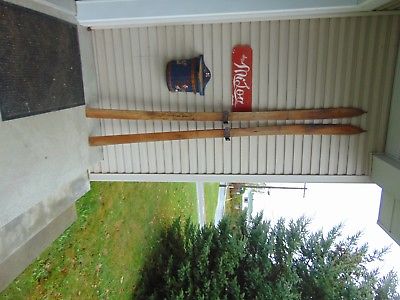 vintage   wooden skis  90   