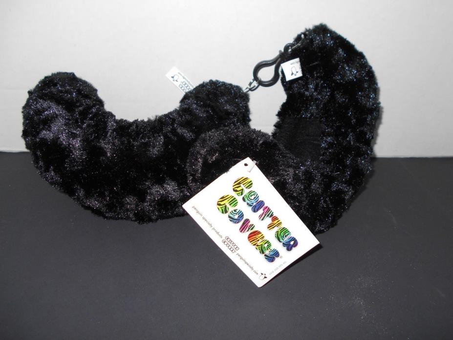 Critter Covers Black Swirl Ice Hockey Skate Blade Covers Soakers -SOFT & FURRY