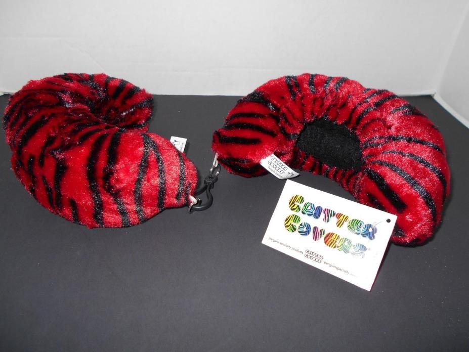 Critter Covers Red Tiger Ice & Hockey Skate Blade Covers Soakers -SOFT & FURRY