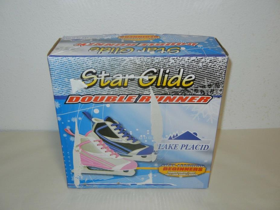 STAR GLIDE LP100G GIRLS ICE SKATES DOUBLE RUNNER 10J PINK JR.10