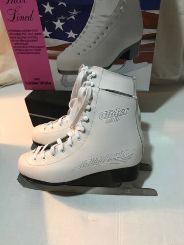 American Athletic Shoe Women's Tricot Lined Ice Skates White Size 5 New