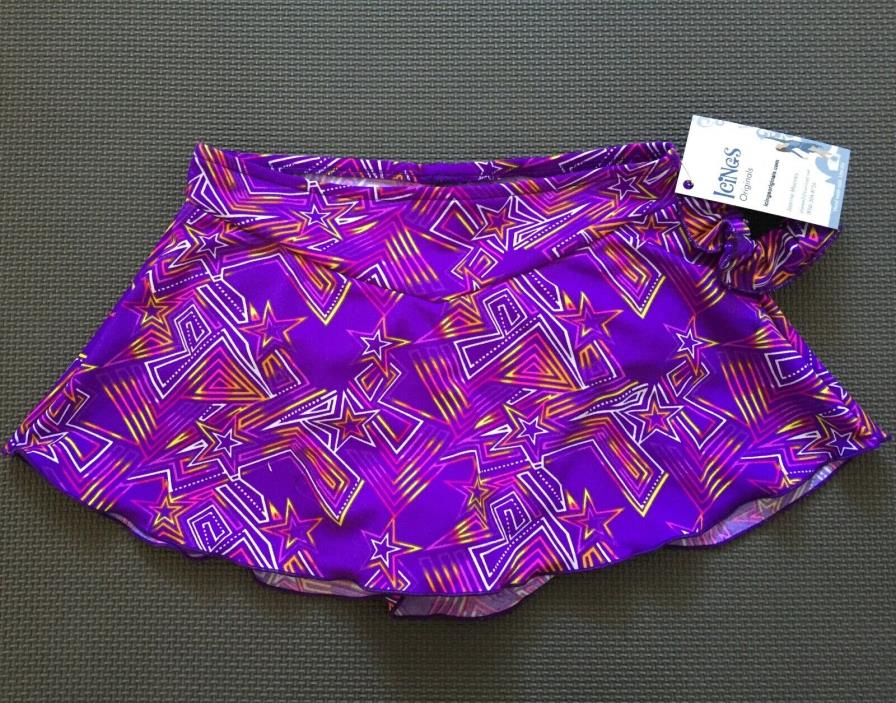 Icings NWT Purple Print Ice Roller Skating Dance Baton Dress Skirt