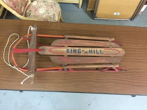 RARE Vintage King Of The Hill Sled Antique