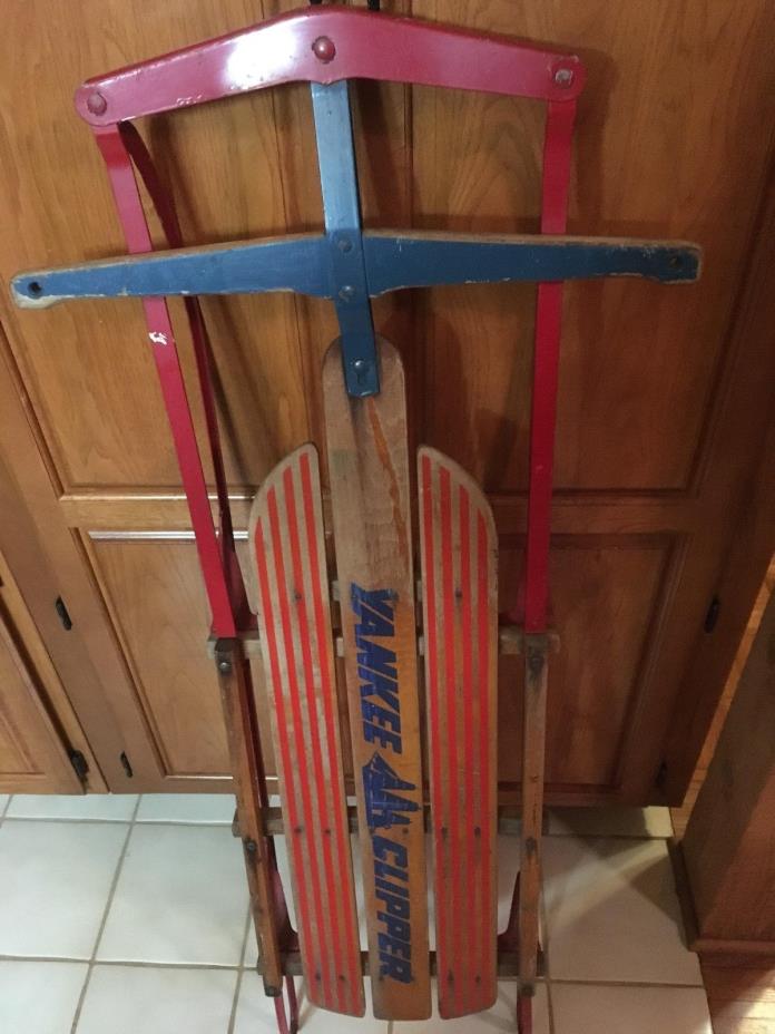 ANTIQUE Wooden Snow Sledge 50