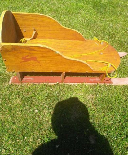 Vintage CHILD'S WOOD PULL SLED;1950-60'S,??